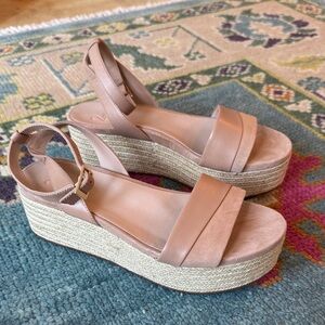 27 EDIT Nude Wedge Sandals